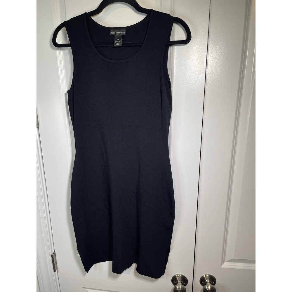 Petite Sophisticate Dress Women's Sz XS Petite‎ Black Sleeveless LBD